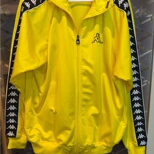 Kappa Vibrant Yellow Jacket with Black Accents